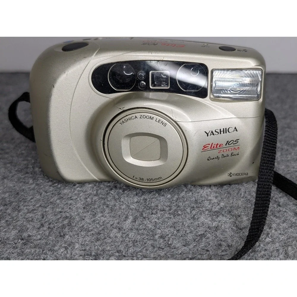 Yashica Kyocera Elite 105 Zoom 35mm Film Point & Shoot Camera TESTED READ
